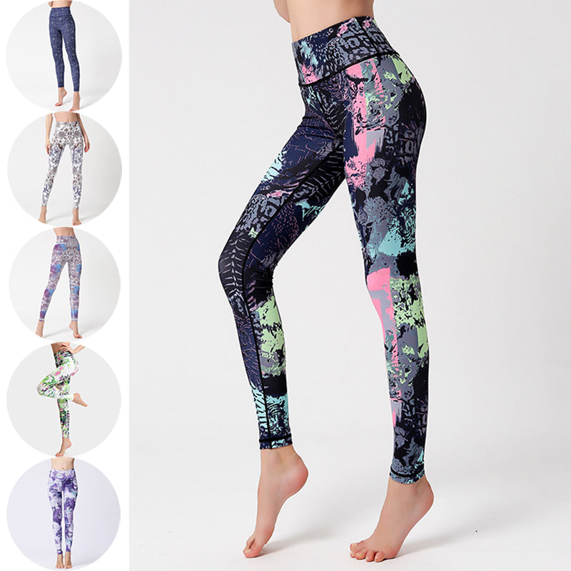 Seamless Tie Dye Leggings Women Yoga Pants Push Up Sport Fitness